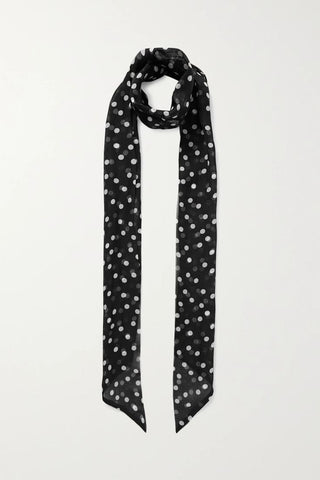 POLKA MAXI DRESS WITH SCARF