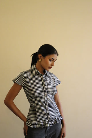 HALF SLEEVE GINGHAM SHIRT