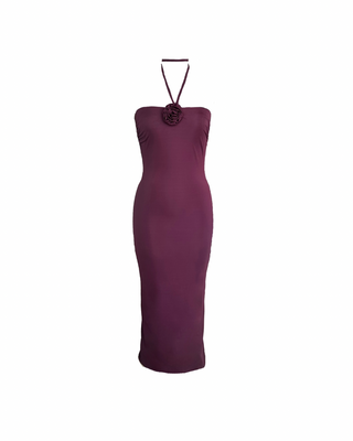 PLUM ROSE MIDI DRESS