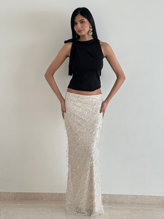 MOONLIGHT SEQUIN MAXI SKIRT