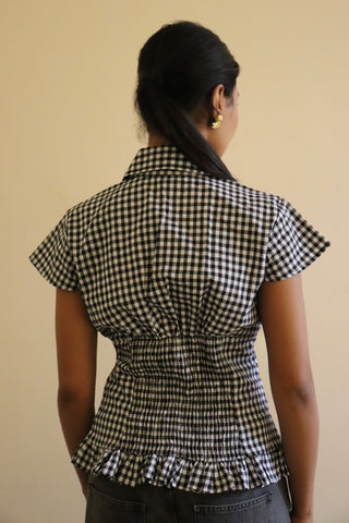 HALF SLEEVE GINGHAM SHIRT