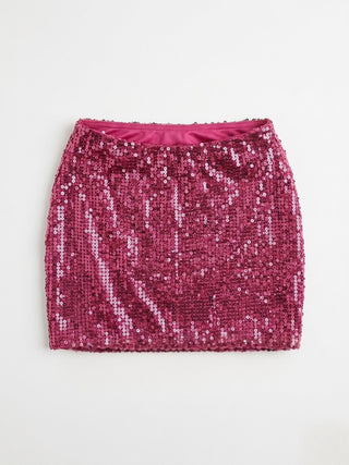 HOT PINK SEQUIN SKIRT