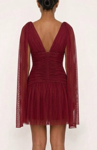 ALL HEARTS RED MESH DRESS