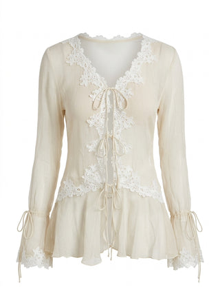 CHIFFON LACE TOP