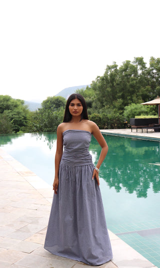 CHECKMATE MAXI DRESS