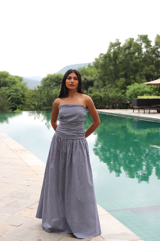 CHECKMATE MAXI DRESS