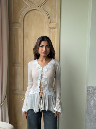 CHIFFON LACE TOP
