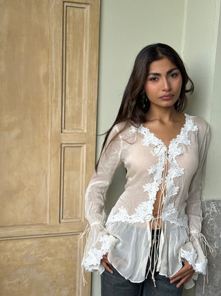 CHIFFON LACE TOP