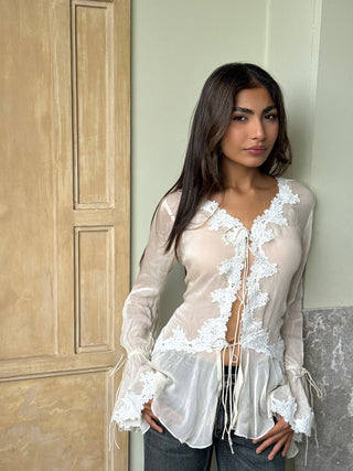 CHIFFON LACE TOP