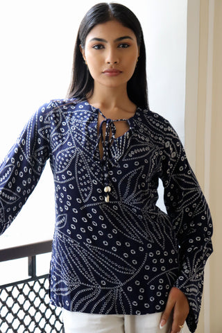 INDIGO SHELL TOP
