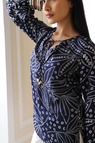 INDIGO SHELL TOP