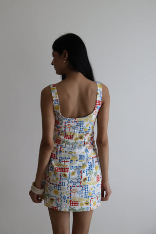 SUMMER CLUB PRINTED TOP