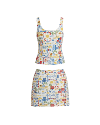 SUMMER CLUB PRINTED SKIRT