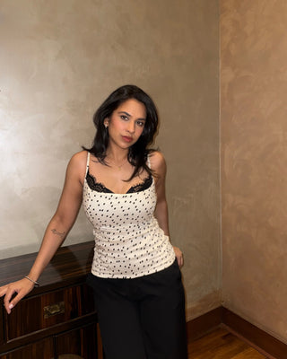 POLKA LACE CAMI TOP