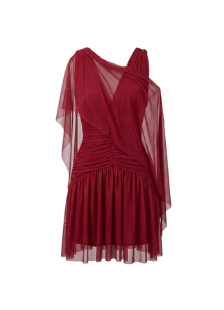 ALL HEARTS RED MESH DRESS