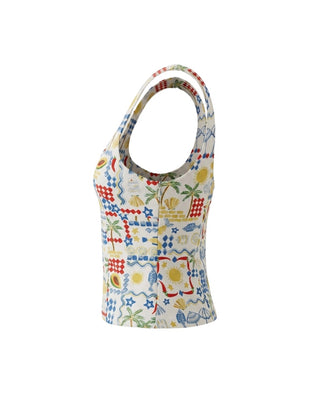 SUMMER CLUB PRINTED TOP