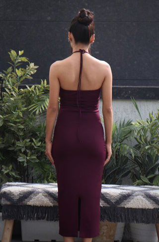 PLUM ROSE MIDI DRESS